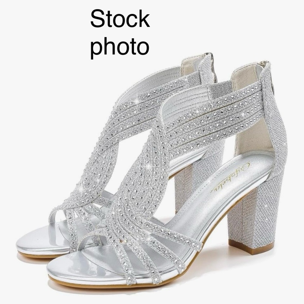 Glistening Silver Women's Heels